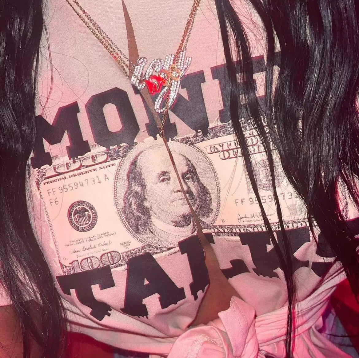 Money Talk Tie up T-shirt