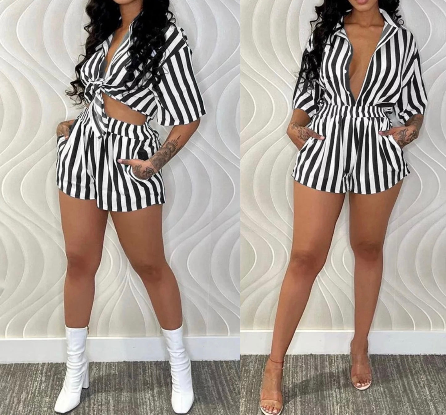 Stripes Short Set