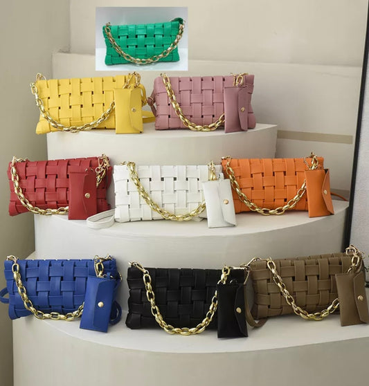 3 in 1 Leather Luxury Chain Handbag